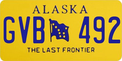 AK license plate GVB492