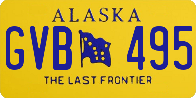 AK license plate GVB495