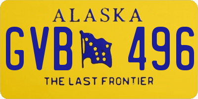 AK license plate GVB496