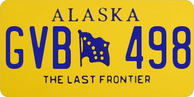 AK license plate GVB498