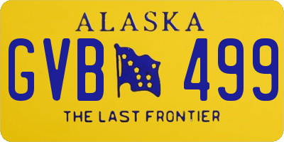 AK license plate GVB499