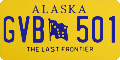 AK license plate GVB501