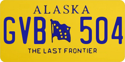 AK license plate GVB504
