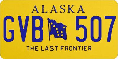 AK license plate GVB507