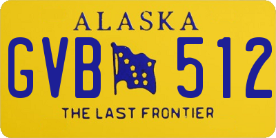 AK license plate GVB512
