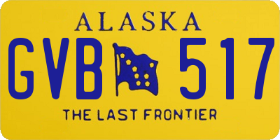 AK license plate GVB517