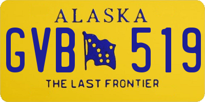 AK license plate GVB519