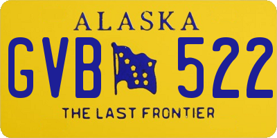 AK license plate GVB522