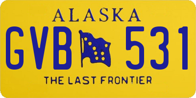 AK license plate GVB531