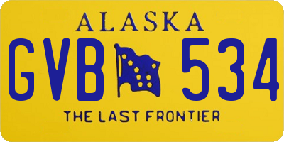 AK license plate GVB534