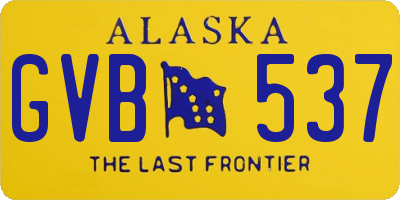 AK license plate GVB537