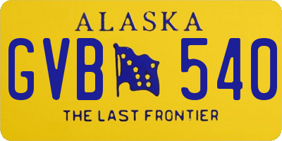 AK license plate GVB540