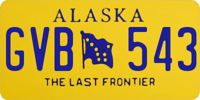 AK license plate GVB543
