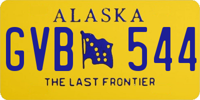 AK license plate GVB544