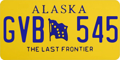 AK license plate GVB545