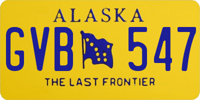 AK license plate GVB547
