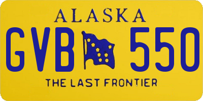 AK license plate GVB550
