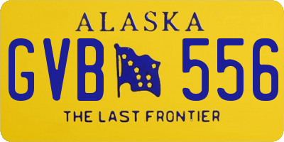 AK license plate GVB556