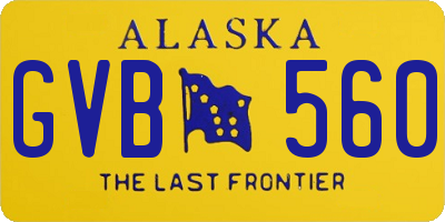 AK license plate GVB560