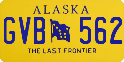 AK license plate GVB562