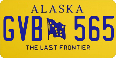 AK license plate GVB565