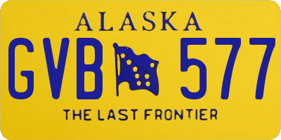 AK license plate GVB577