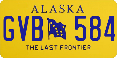 AK license plate GVB584
