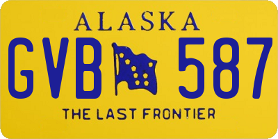 AK license plate GVB587