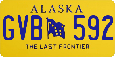 AK license plate GVB592