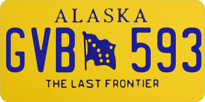 AK license plate GVB593