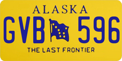 AK license plate GVB596