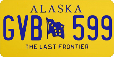 AK license plate GVB599