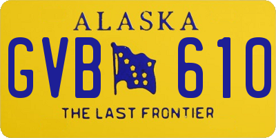 AK license plate GVB610