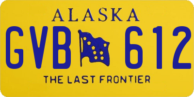 AK license plate GVB612