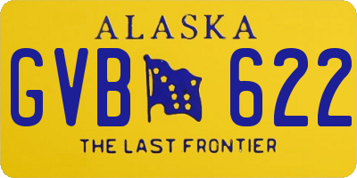 AK license plate GVB622
