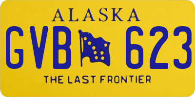 AK license plate GVB623