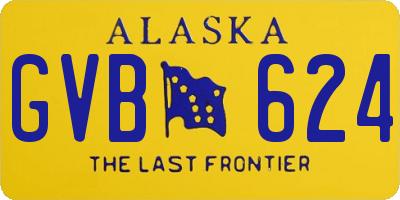 AK license plate GVB624