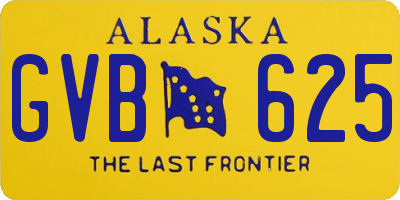 AK license plate GVB625