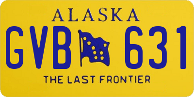 AK license plate GVB631