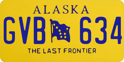 AK license plate GVB634