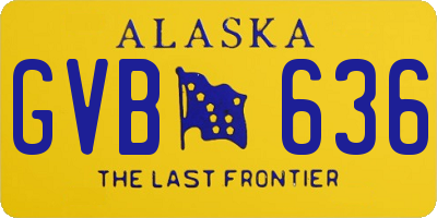 AK license plate GVB636