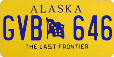 AK license plate GVB646