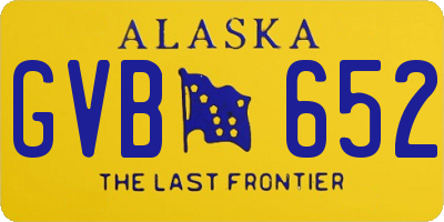 AK license plate GVB652