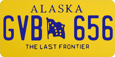 AK license plate GVB656