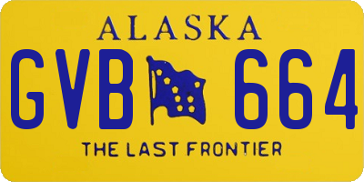 AK license plate GVB664
