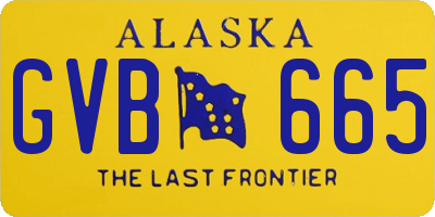 AK license plate GVB665
