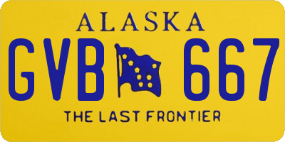 AK license plate GVB667