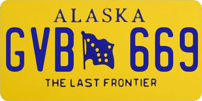 AK license plate GVB669