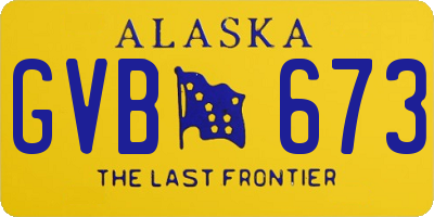 AK license plate GVB673