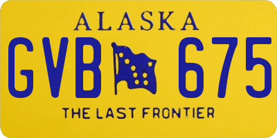 AK license plate GVB675